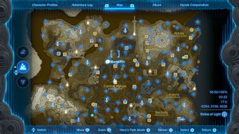 all.shrines map totk